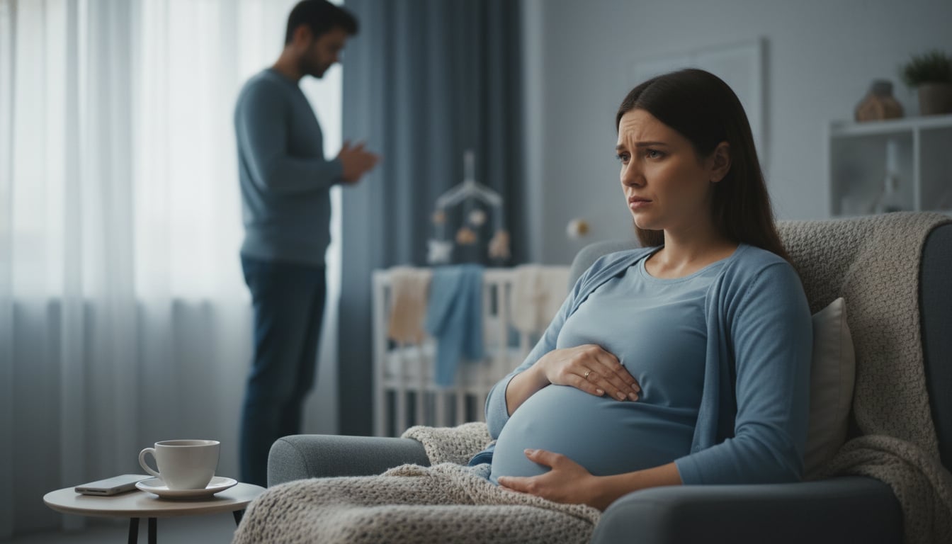 Gestante com ansiedade na gravidez