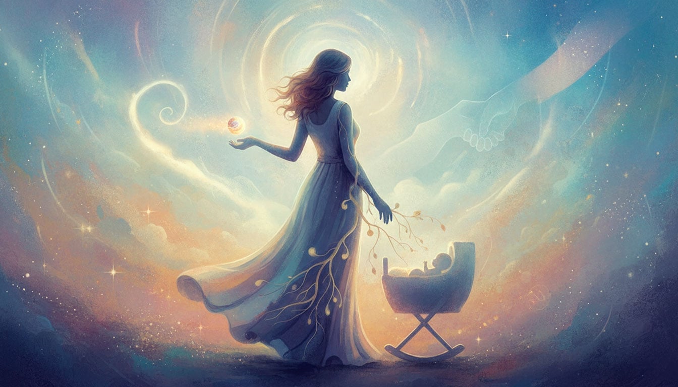 Mulher refletindo sobre as mudanças de identidade na maternidade